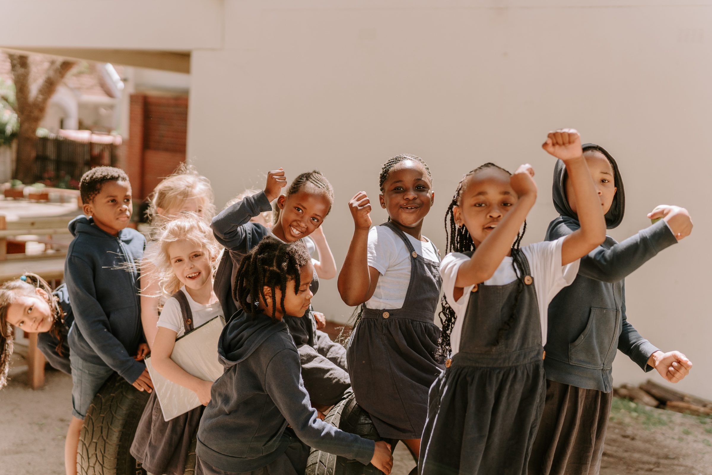 Three Peaks learners cheering